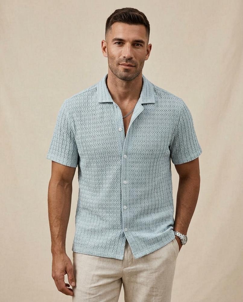Lands Fashion - Sasol | Textured Short-Sleeved Shirt Men