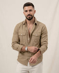 Lands Fashion - Arsin | Long-Sleeved Collared Shirt Men