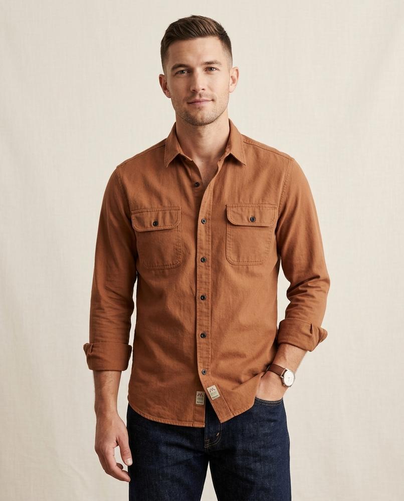 Lands Fashion - Arlev | Washed Slim-Fit Shirt Men
