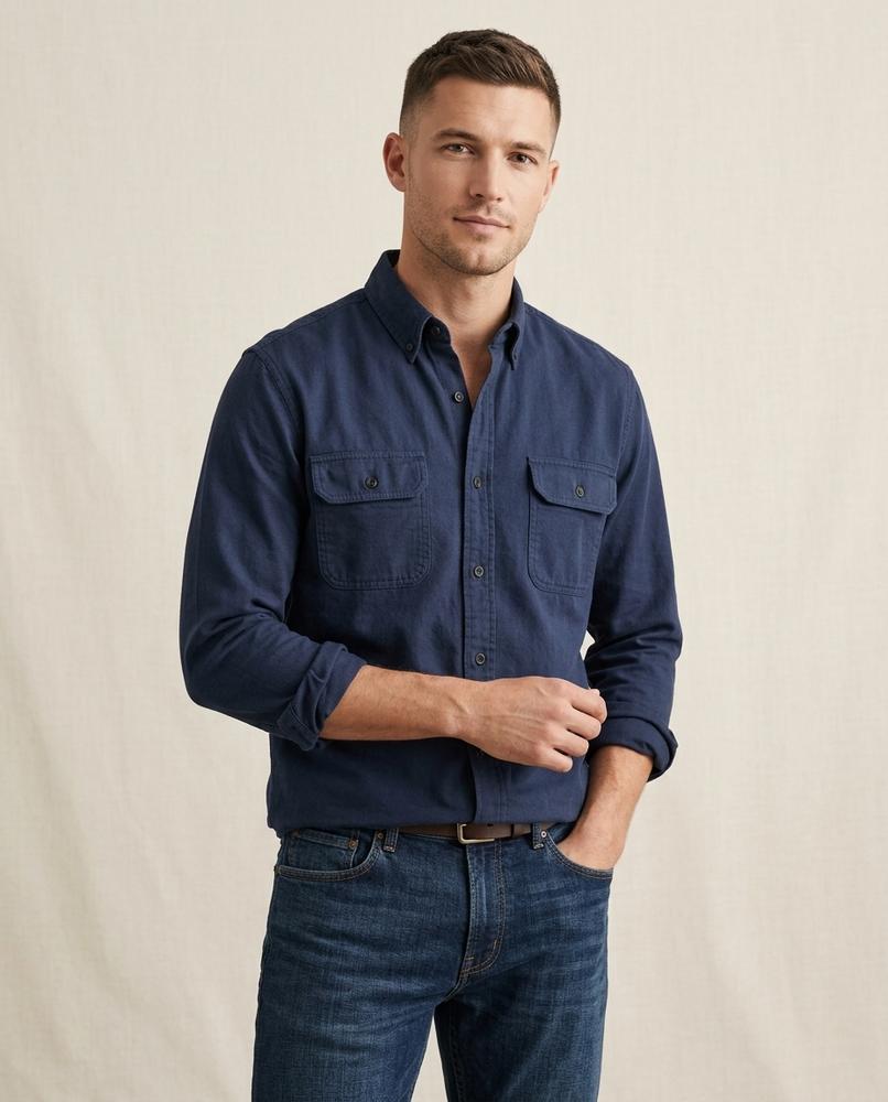 Lands Fashion - Arlev | Washed Slim-Fit Shirt Men