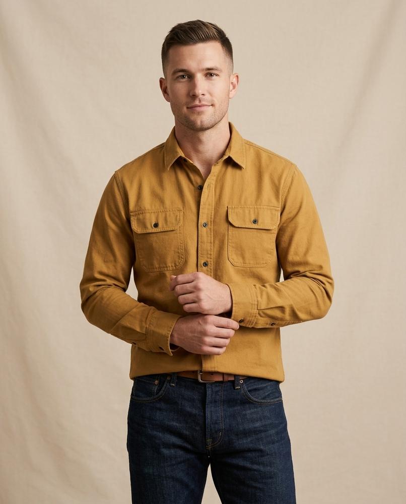 Lands Fashion - Arlev | Washed Slim-Fit Shirt Men