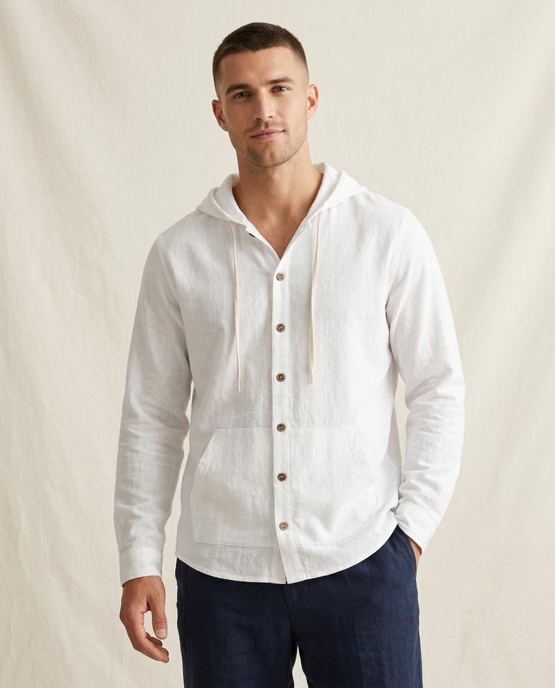 Lands Fashion - Tiven | Hooded Button-Front Shirt Men