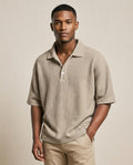 Lands Fashion - Ellan | Waffle-Knit Short-Sleeved Shirt Men