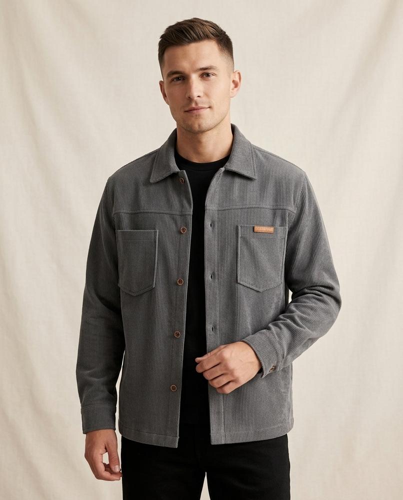 Lands Fashion - Carev | Corduroy Button-Up Jacket Men