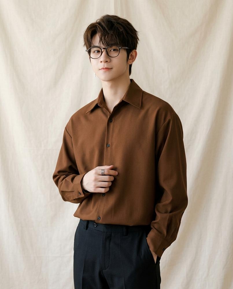 Lands Fashion - Viral | Deep V-Neck Relaxed-Fit Shirt Men