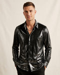 Lands Fashion - Keser | Metallic Textured Shirt Men