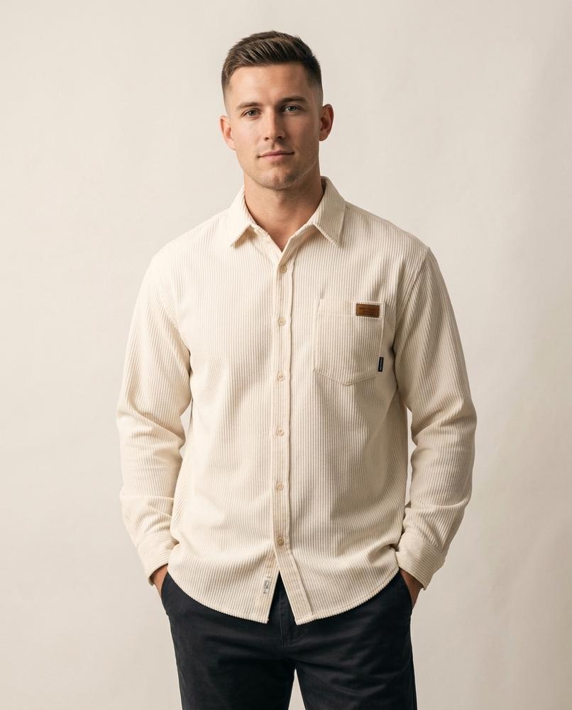 Lands Fashion - Seran | Corduroy Button-Down Shirt Men