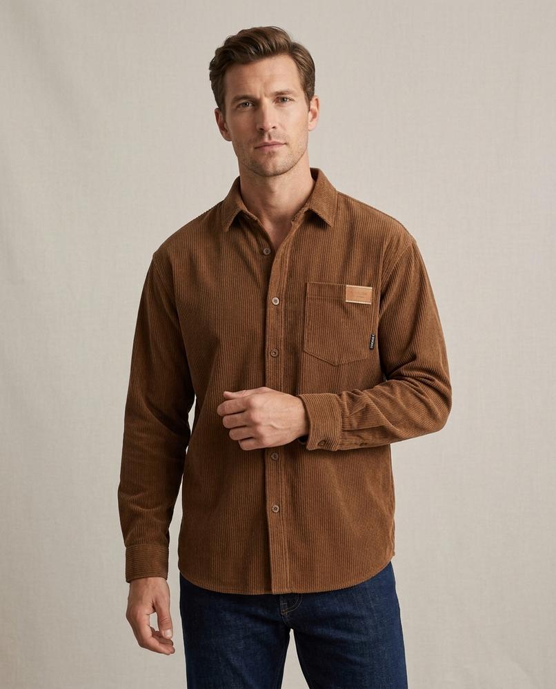 Lands Fashion - Seran | Corduroy Button-Down Shirt Men