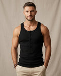 Lands Fashion - Lonor | Ribbed Henley Top Men