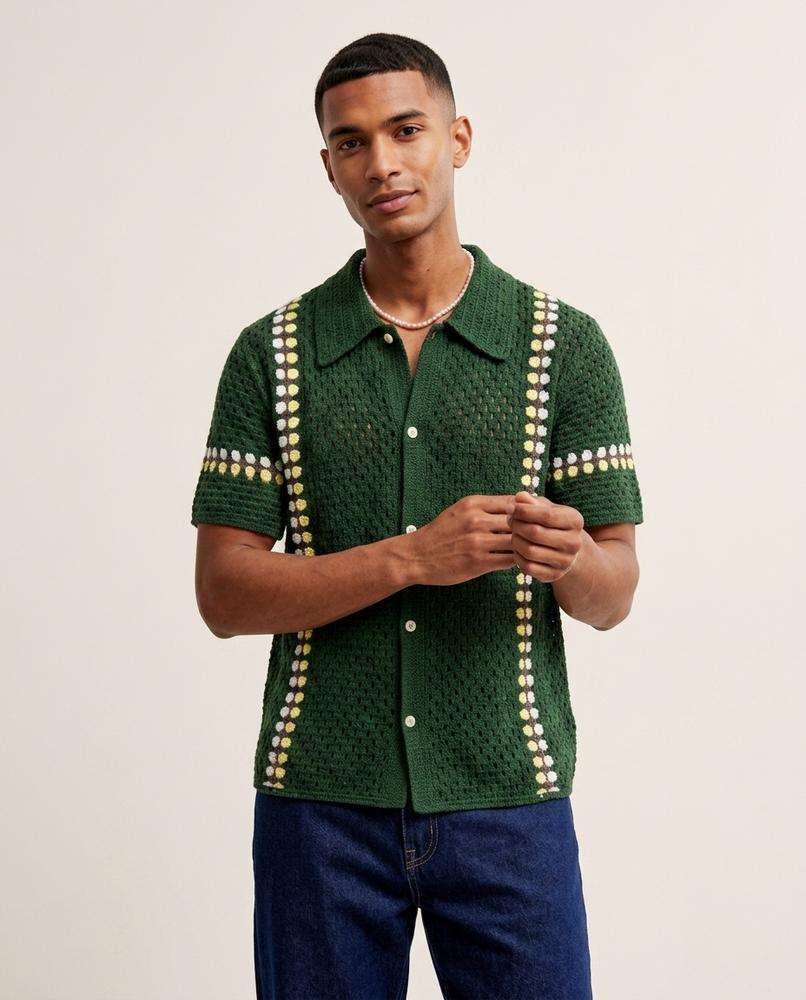 Lands Fashion - Varen | Crocheted Short-Sleeved Shirt Men