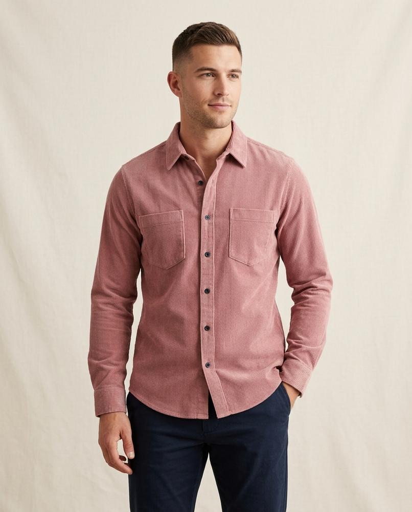 Lands Fashion - Timer | Corduroy Slim Fit Shirt Men