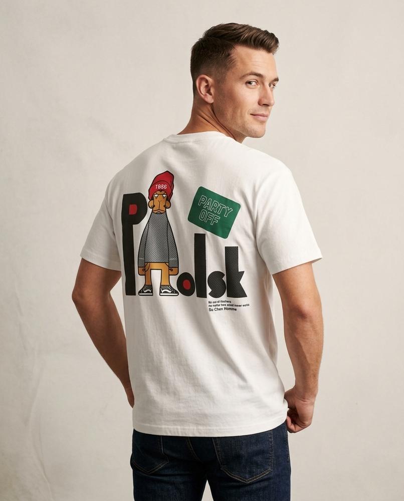 Lands Fashion - Kamek | Graphic Print Short-Sleeved T-Shirt Men
