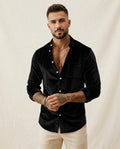 Lands Fashion - Vasol | Velvet Button-Up Shirt Men