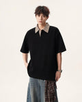 Lands Fashion - Elser | Oversized Contrast-Collar T-Shirt Men