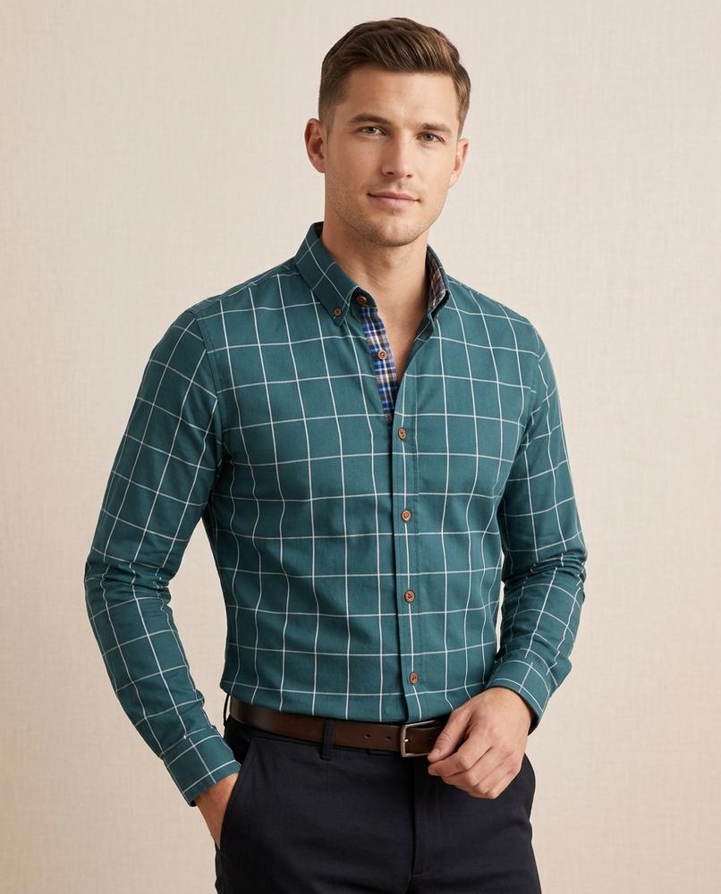 Lands Fashion - Zakar | Checked Button-Down Shirt Men