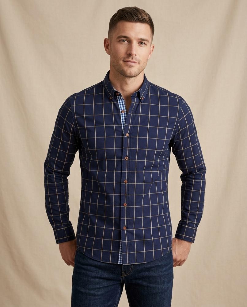 Lands Fashion - Zakar | Checked Button-Down Shirt Men