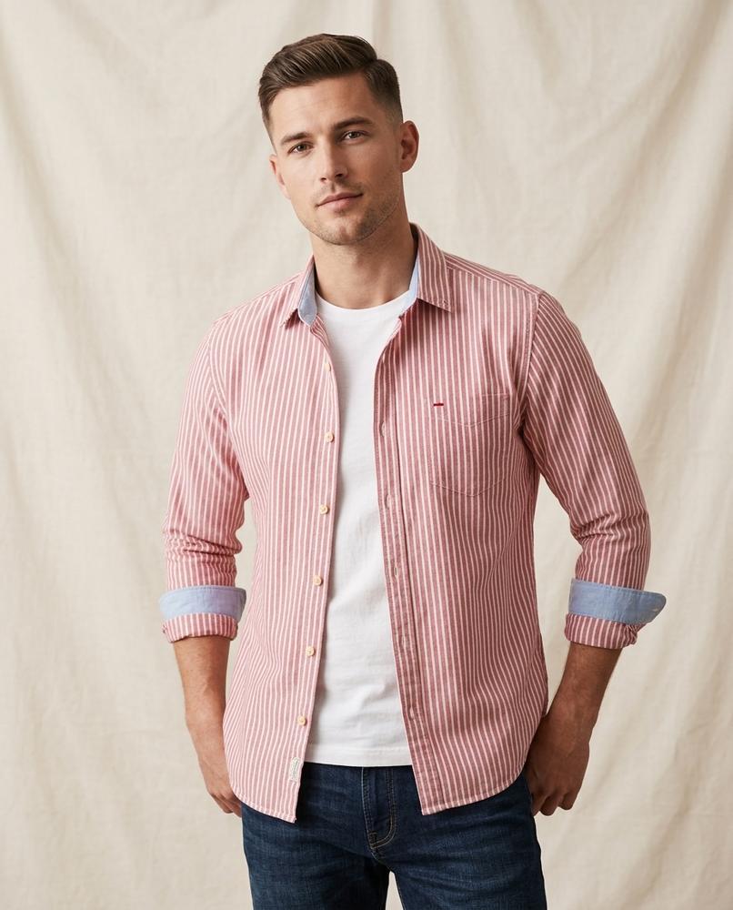 Lands Fashion - Allom | Striped Long-Sleeved Shirt Men