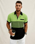 Lands Fashion - Lamar | Waffle-Knit Striped Shirt Men