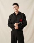Lands Fashion - Saran | Embroidered Long-Sleeved Shirt Men