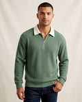 Lands Fashion - Alran | Waffle-Knit Quarter-Zip Sweater Men