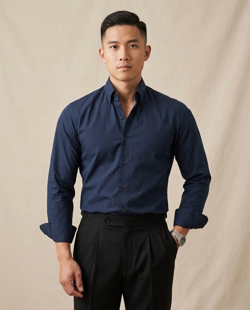 Lands Fashion - Lodar | Slim Fit Long-Sleeved Shirt Men