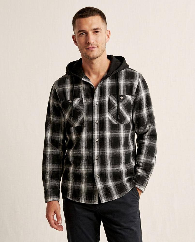 Lands Fashion - Lylar | Hooded Plaid Shirt Men