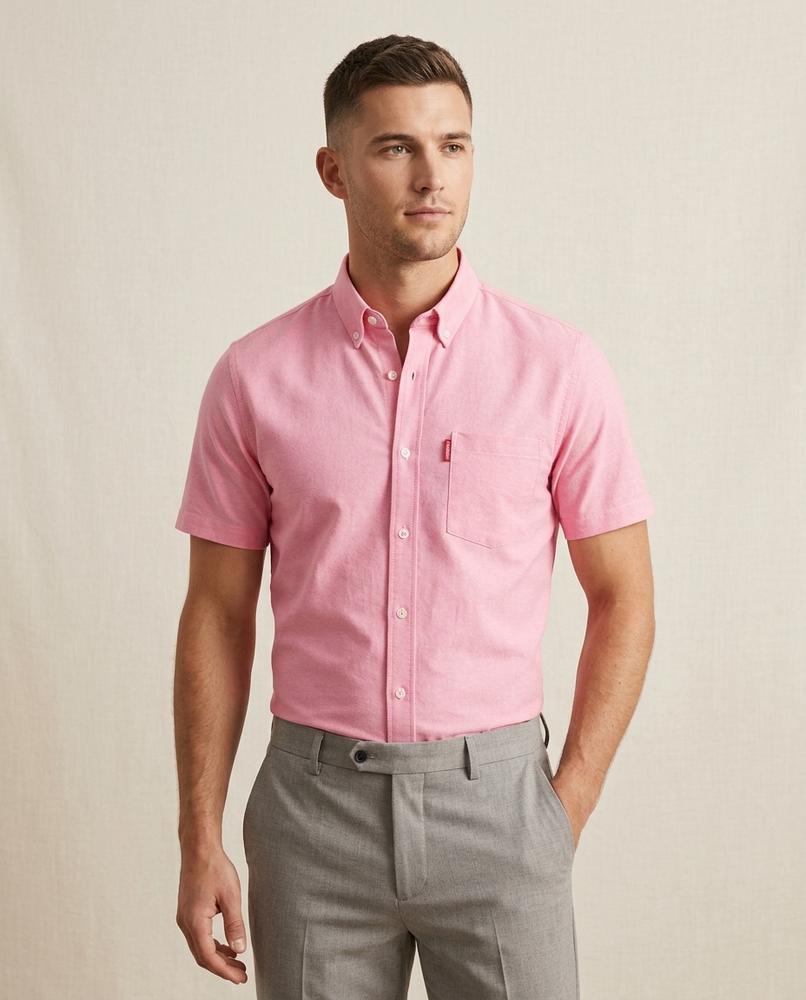 Lands Fashion - Daver | Short-Sleeved Slim-Fit Shirt Men