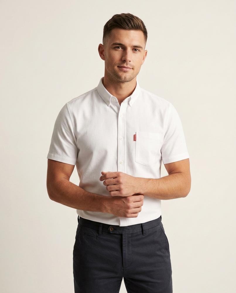 Lands Fashion - Daver | Short-Sleeved Slim-Fit Shirt Men