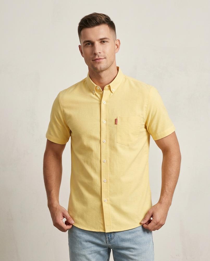 Lands Fashion - Daver | Short-Sleeved Slim-Fit Shirt Men