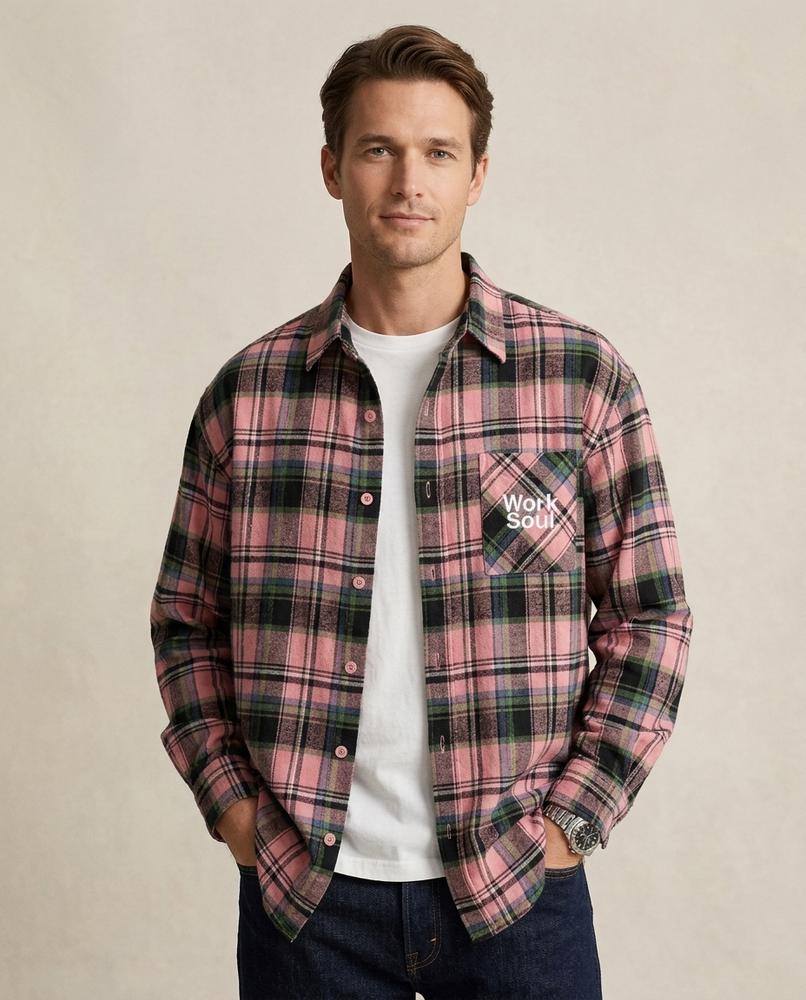 Lands Fashion - Rimar | Plaid Long-Sleeved Shirt Men