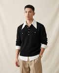 Lands Fashion - Mimir | Textured Collared Sweater Men