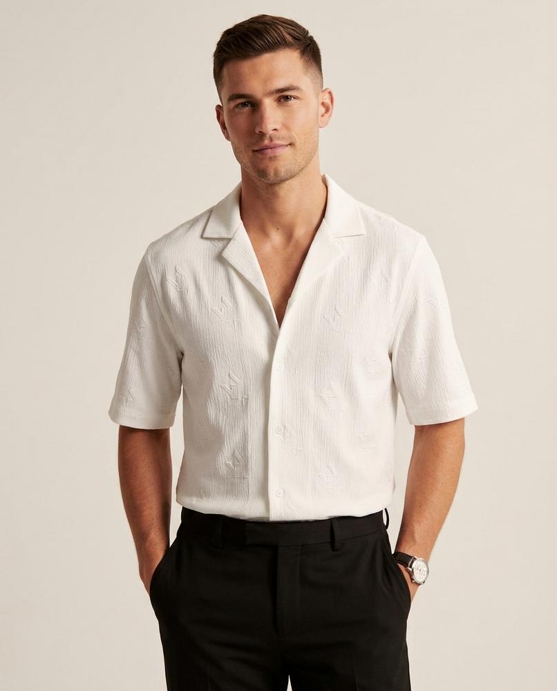 Lands Fashion - Mivan | Textured Short-Sleeved Shirt Men