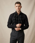 Lands Fashion - Yoram | Ruffled Stand-Collar Shirt Men