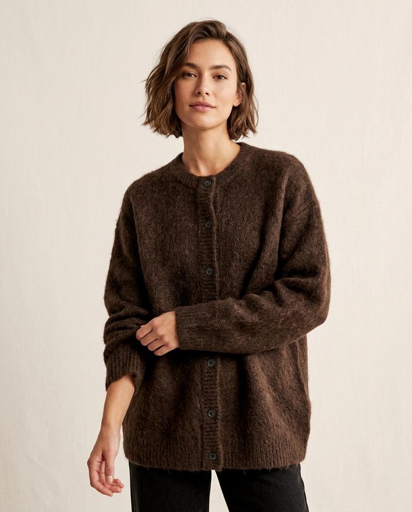 Lands Fashion - Daral | Fuzzy Button-Front Cardigan Women