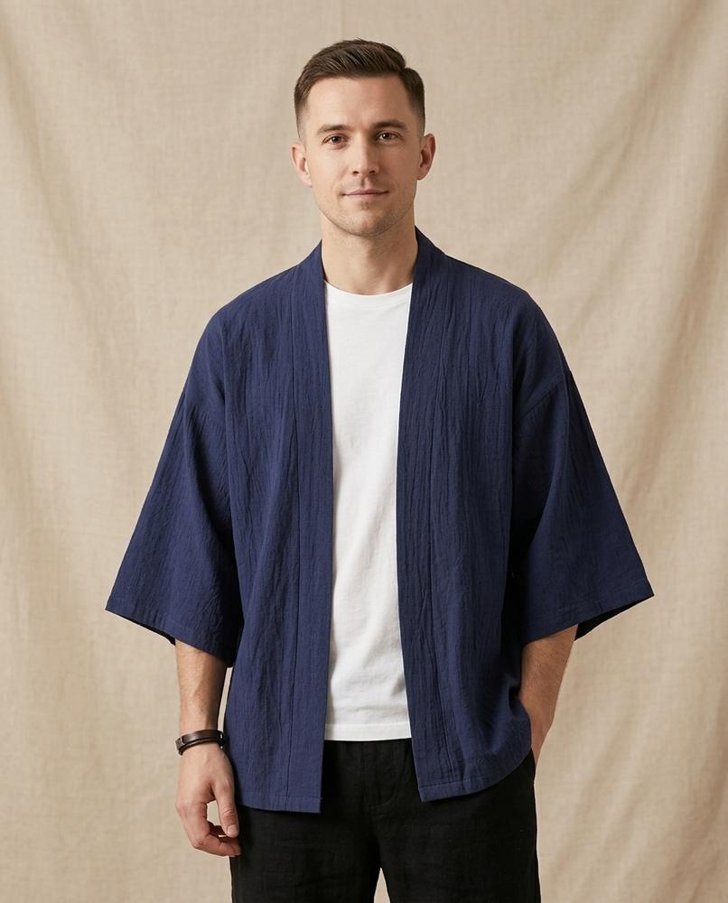 Lands Fashion - Nonav | Open-Front Relaxed-Fit Jacket Men