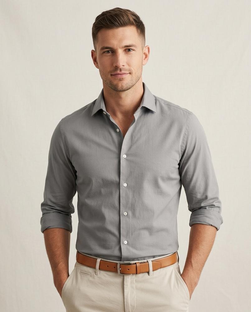 Lands Fashion - Satir | Slim Fit Long-Sleeved Shirt Men