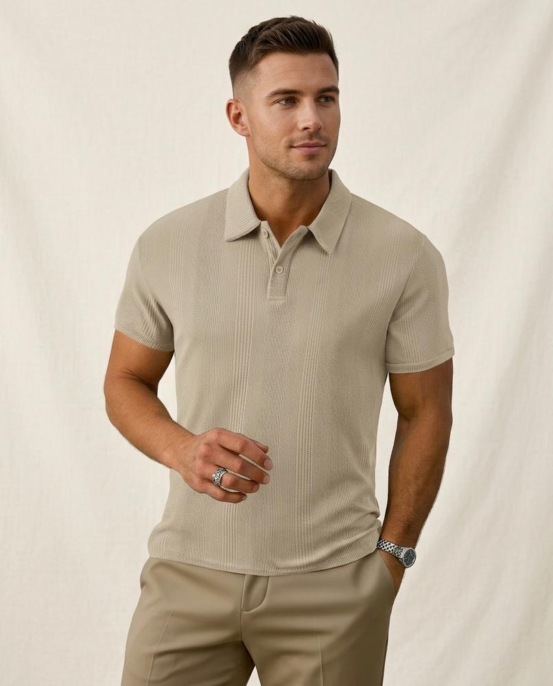 Lands Fashion - Sekar | Textured Slim-Fit Shirt Men