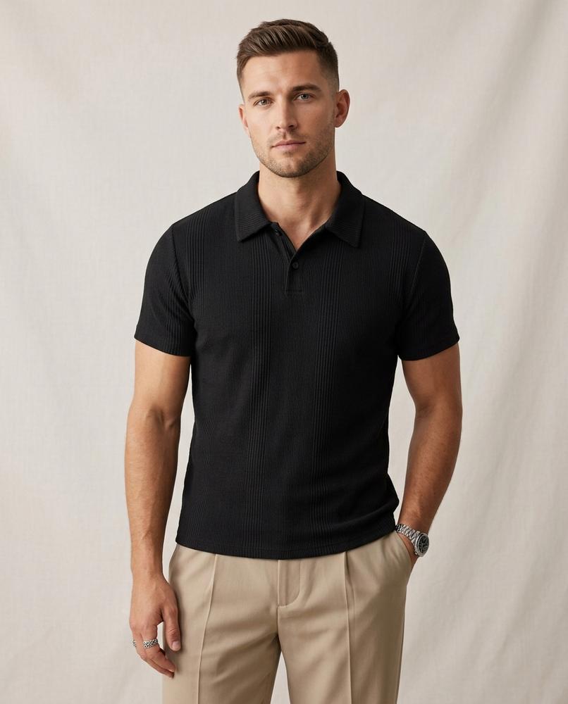 Lands Fashion - Sekar | Textured Slim-Fit Shirt Men