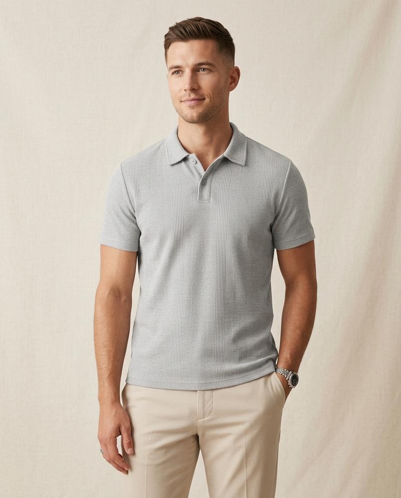 Lands Fashion - Sekar | Textured Slim-Fit Shirt Men