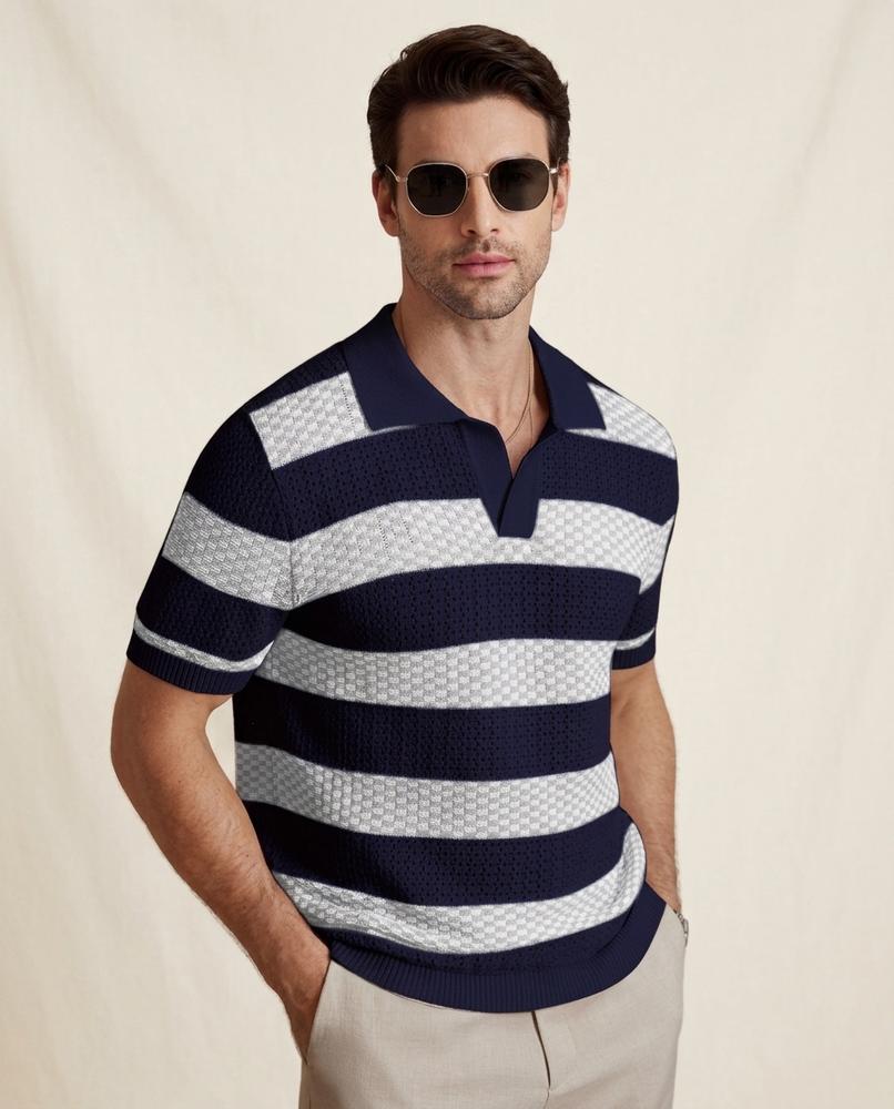 Lands Fashion - Eldar | Knit Striped Shirt Men