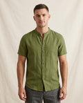 Lands Fashion - Neser | Band Collar Short-Sleeved Shirt Men