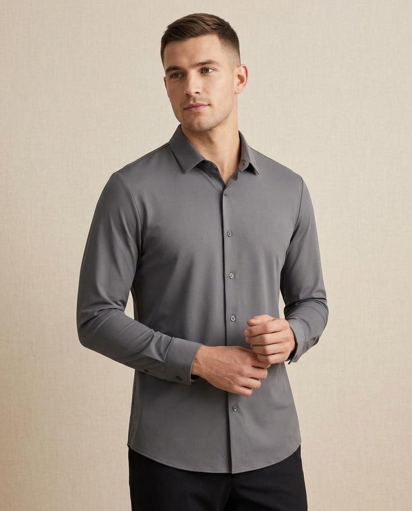 Lands Fashion - Lesol | Stretch Button-Up Shirt Men