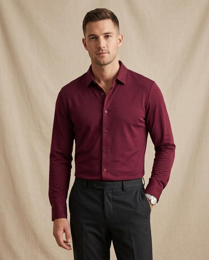 Lands Fashion - Lesol | Stretch Button-Up Shirt Men