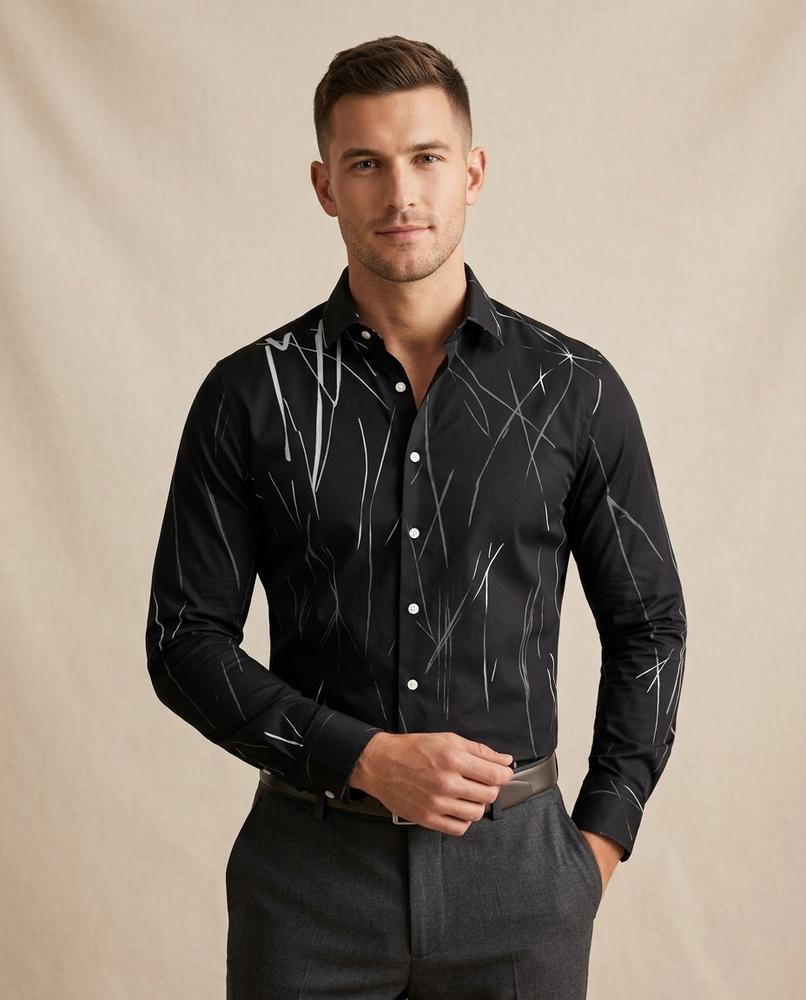 Lands Fashion - Ridar | Patterned Slim Fit Shirt Men