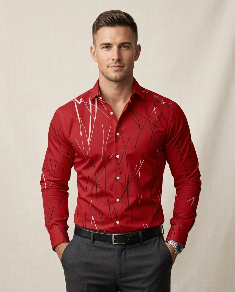 Lands Fashion - Ridar | Patterned Slim Fit Shirt Men