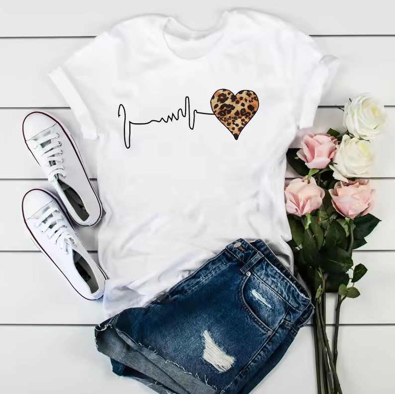 Lands Fashion - Nidar | Short-Sleeve Graphic Print T-Shirt Women