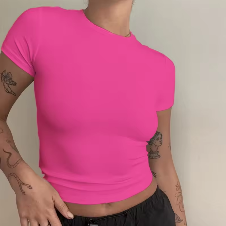 Lands Fashion - Loven | Slim Fit Cropped T-Shirt Women