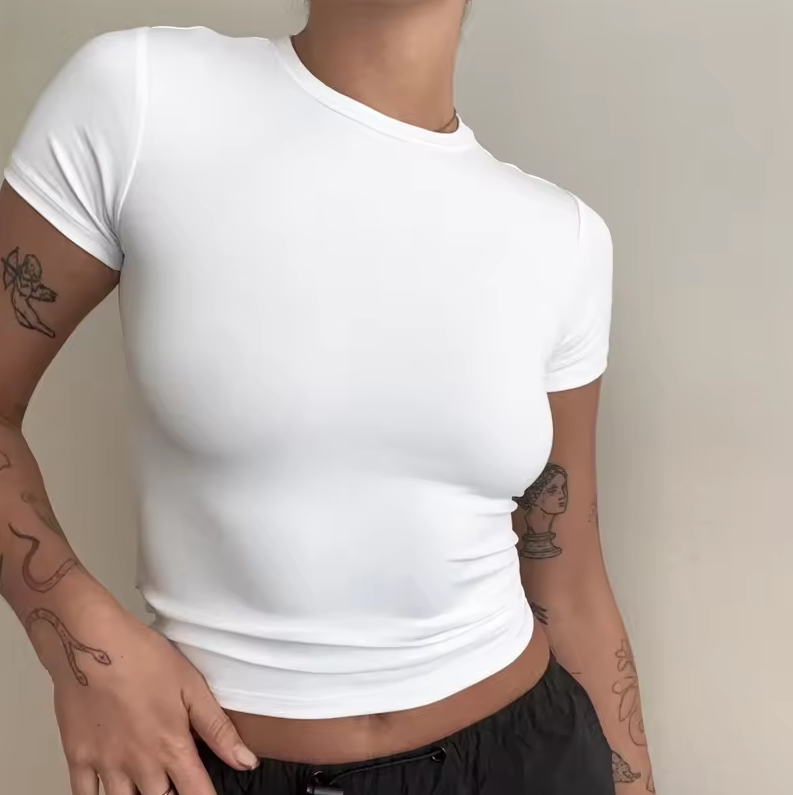 Lands Fashion - Loven | Slim Fit Cropped T-Shirt Women