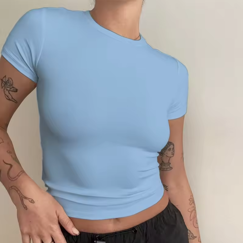 Lands Fashion - Loven | Slim Fit Cropped T-Shirt Women